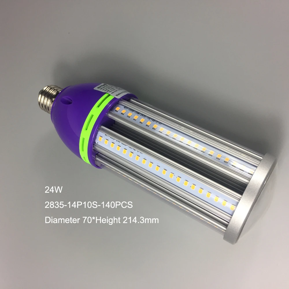 20 Вт 24 Светодиодная кукурузная лампа для внутреннего использования E27 E39 2200 люмен