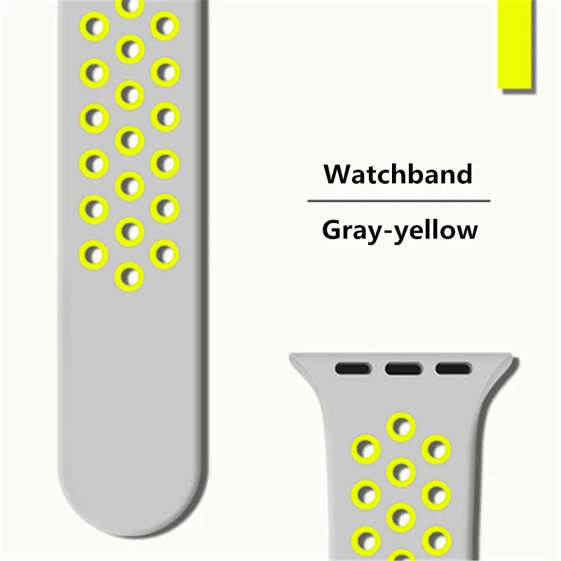 gray-yellow NO-BORDERS, 42 мм, S226, умный браслет, кремнеземный ремешок, ремешок, цветной, S226, умные часы, аксессуары, ремешок для мужчин, wo, сменный ремешок - Цвет: gray-yellow