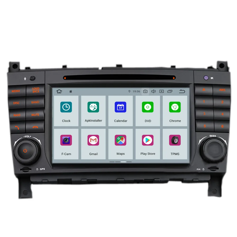 COIKA 7 &quotAndroid 9 0 Автомобильный GPS DVD мультимедийный плеер для BENZ C class W203 CLC CLK Class W209 CLS