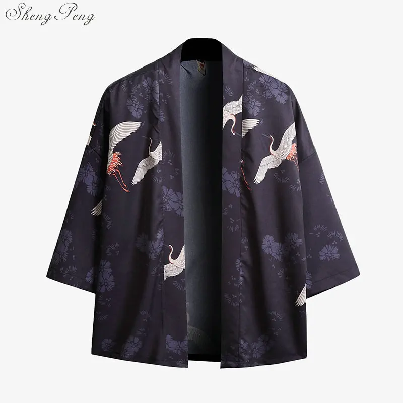 Yukata haori мужское японское кимоно кардиган мужской костюм самурая одежда куртка