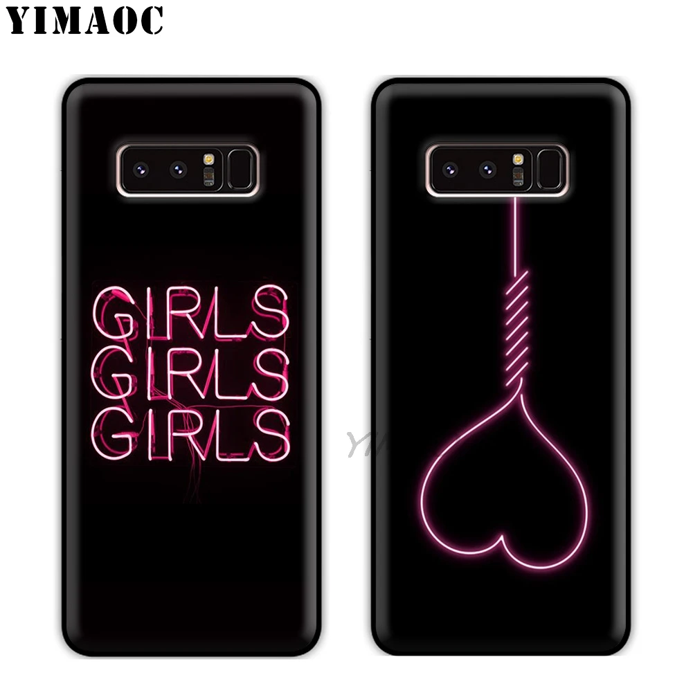 YIMAOC неоновый свет сердце девушка Мягкий силиконовый чехол для samsung Galaxy A9 A8 A6 Plus 2018