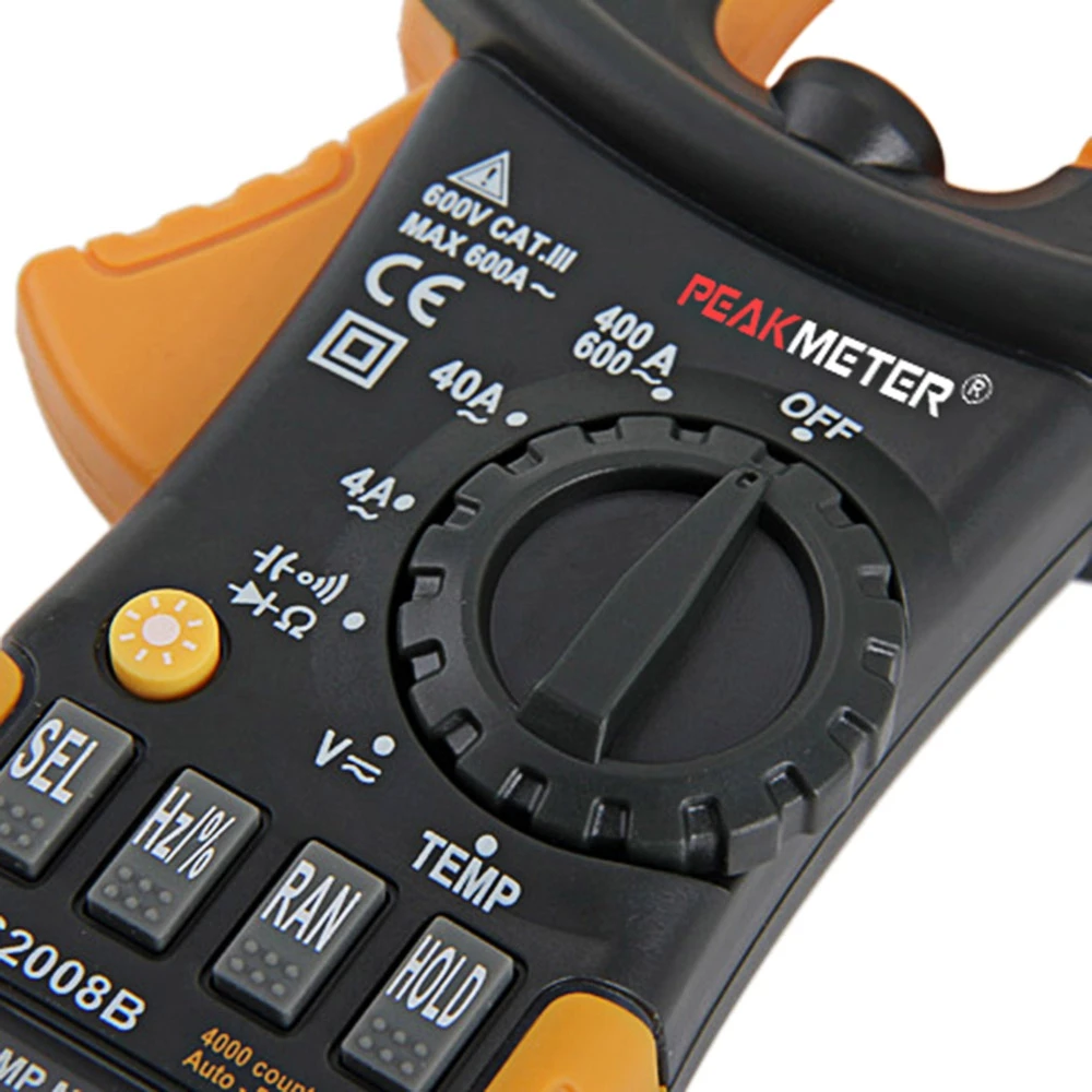 Peakmeter MS2008B Digital AC клещи 4000 отсчетов с подсветкой электрический ток тестер