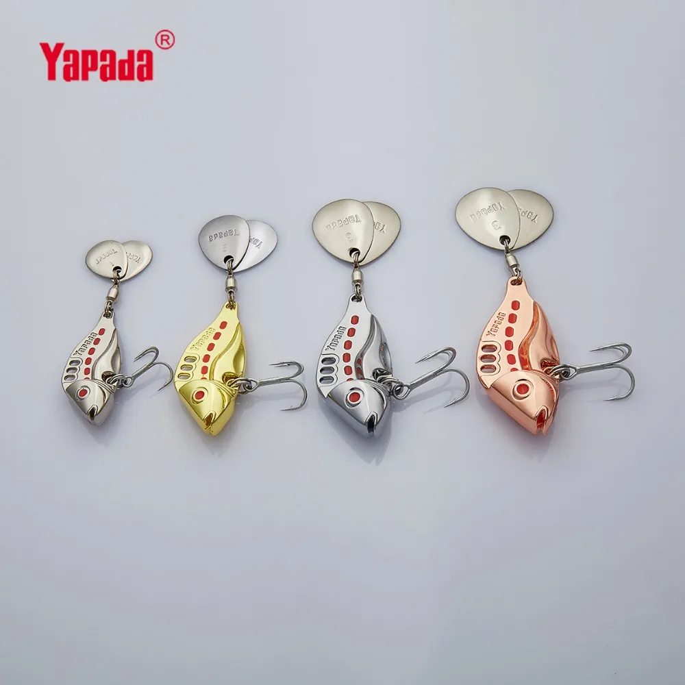 YAPADA VIB 305 6 точечный тройной крючок 10 г/15 г/20 г/25 г + вращающиеся блестки 40 мм/46 мм/50