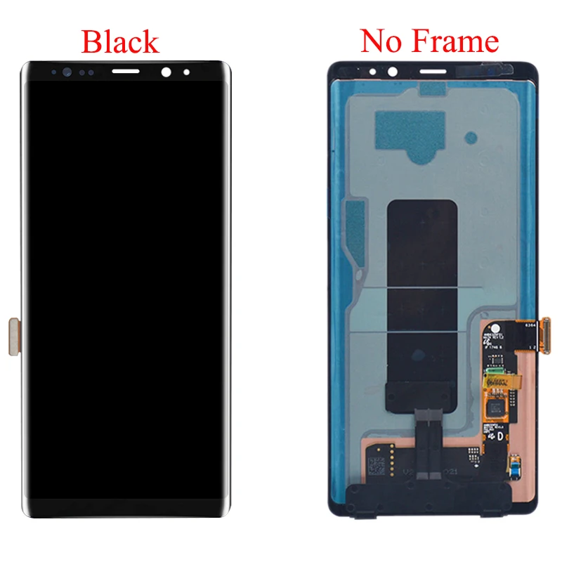 ЖК-дисплей с Amoled дисплеем 6 3 дюйма для Samsung Note 8 сенсорный экран цифровым