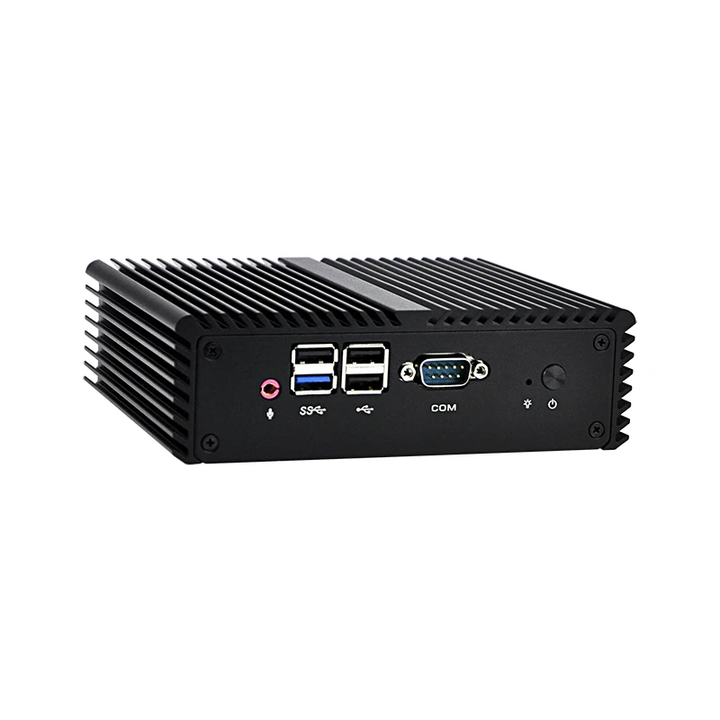 Мини ПК KANSUNG Intel Celeron J1900 4 порта RS232 двойной гигабитный HTPC barebone Linux Windows 10 настольный