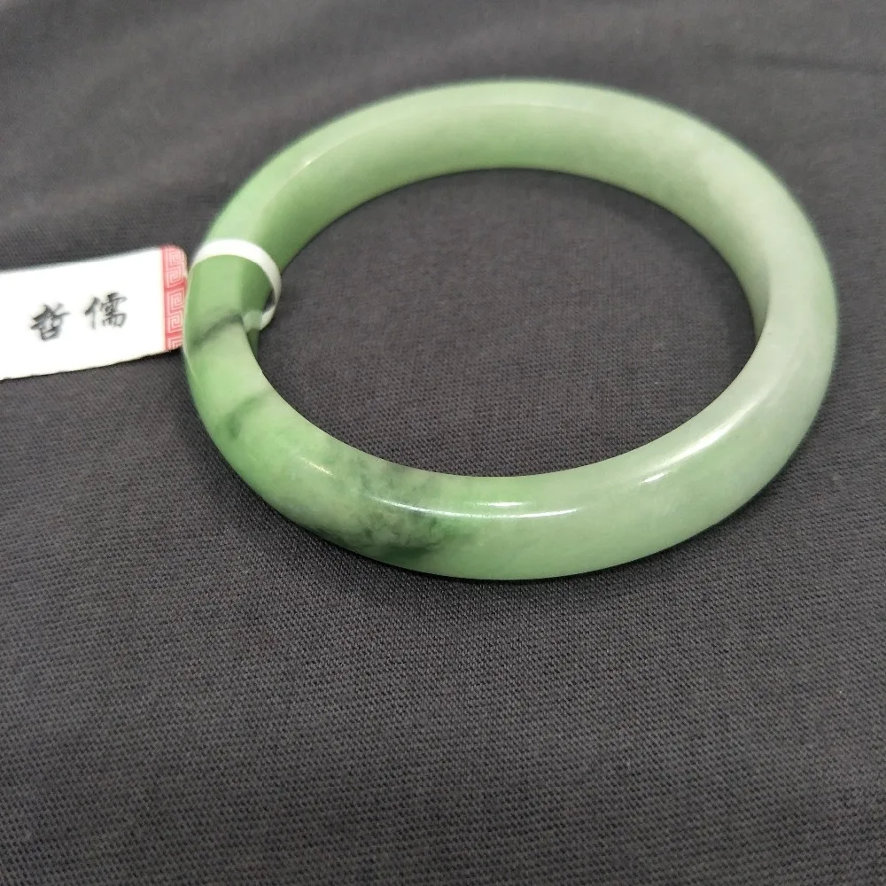 

Send A certificate natural Jadeite bracelet Elegant green two-color 54-61mm female bracelet Jewelry