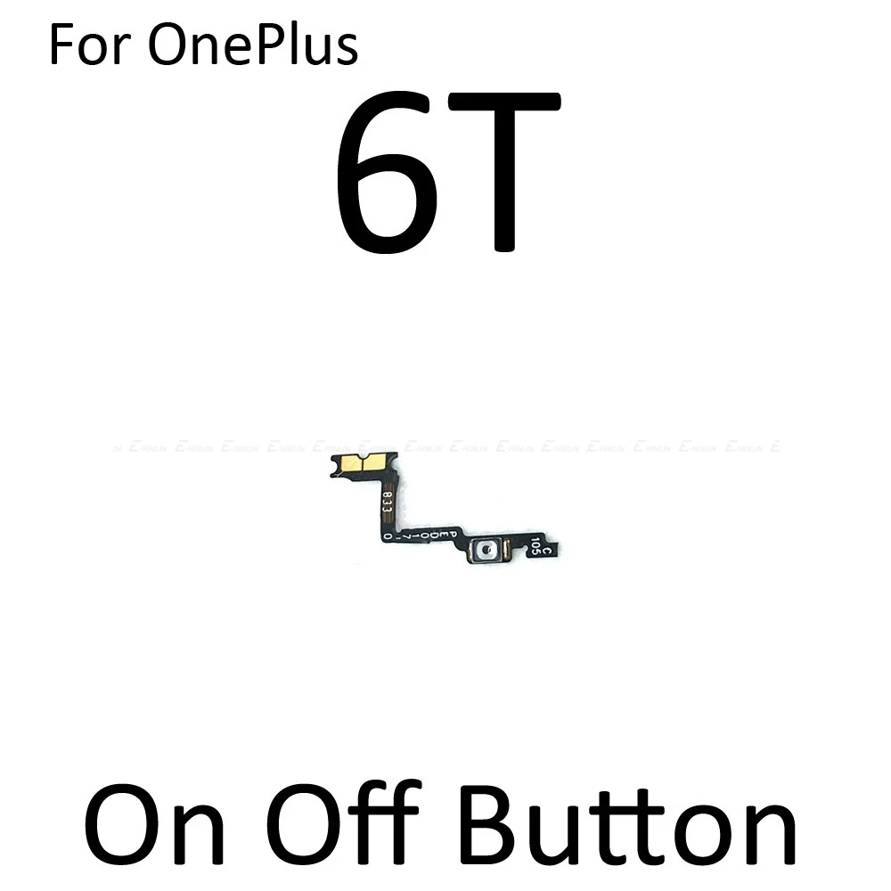Для OnePlus X 1 2 3 3t 5 5, 6 комплектов/партия, размер 6T сбоку включение/выключение питания, громкость Камера ключ кнопка включения замена гибкого ленточного кабеля ремонт Запчасти - Цвет: On Off For OnePlus6T