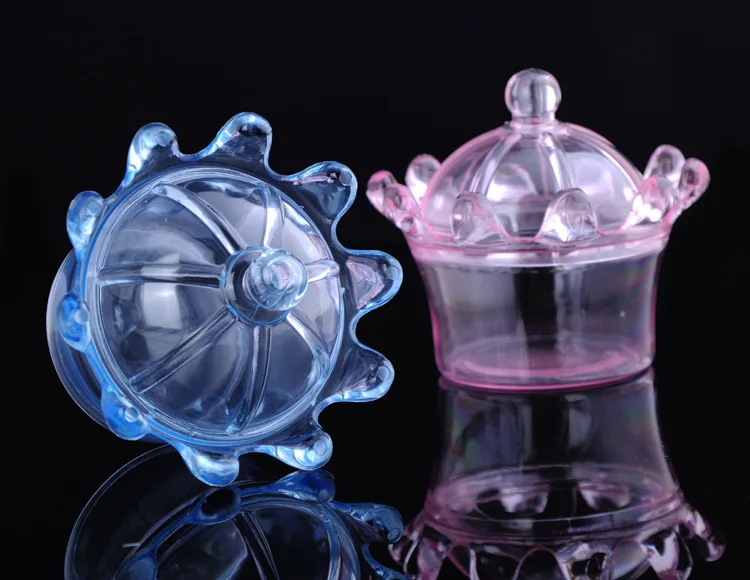 12 шт. прозрачный Корона коробка конфет Baby Shower пользу Крещения подарок украшения Дети День рождения пользу сувенир