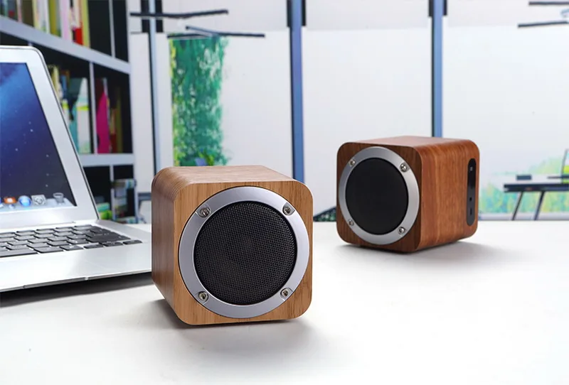 Мини Bluetooth динамик деревянный звуковой ящик беспроводной портативный динамик s TF карта MP3 плеер Детский Рождественский подарок стерео наружный бумбокс