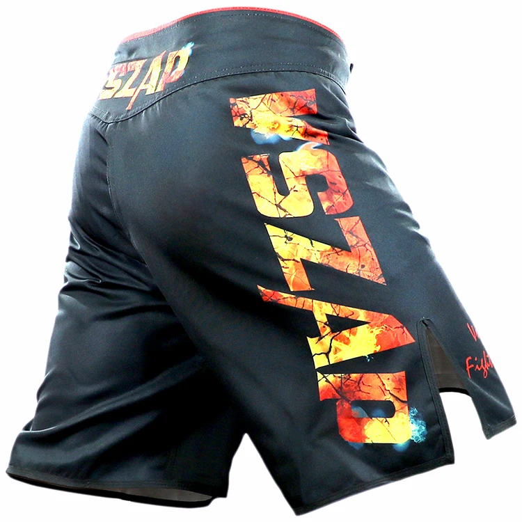 VSZAP мужские шорты-бермуды muay thai mma шорты Пламя волк шлем для кикбоксинга быстросохнущие дышащие эластичные штаны с шаговым швом