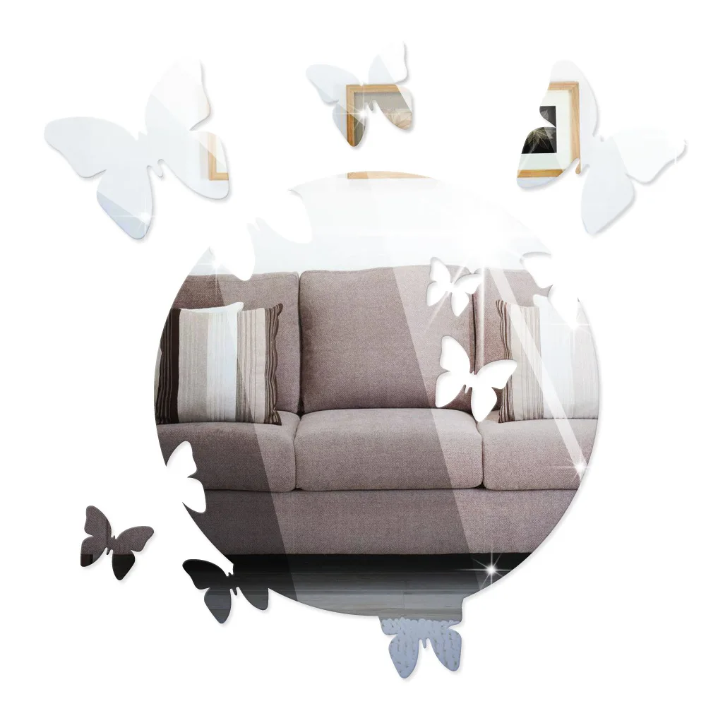 Funlife креативная трехмерная зеркальная настенная паста овальная бабочка