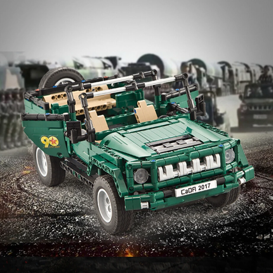 Techincs современный военный автомобиль 2,4 ГГц rc игрушки игрушечные кирпичи 2,4 ГГц радио дистанционное управление автомобильный парад джип кирпич коллекция