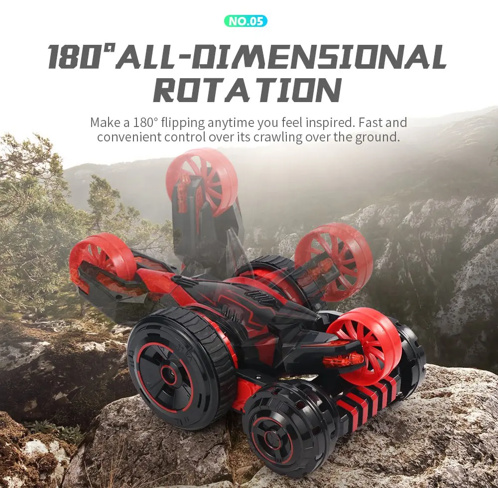 JJRC Q49 ACRO 2,4G 6CH двухсторонний трюк rc автомобиль 360 градусов вращения внедорожник W светодиодный свет