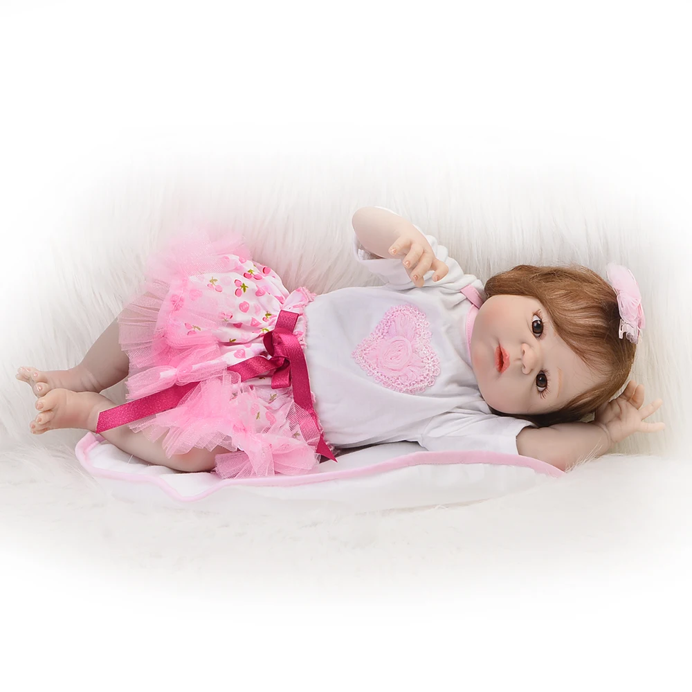 Акция Реалистичная полностью силиконовая кукла-младенец bebes reborn Мягкая на ощупь