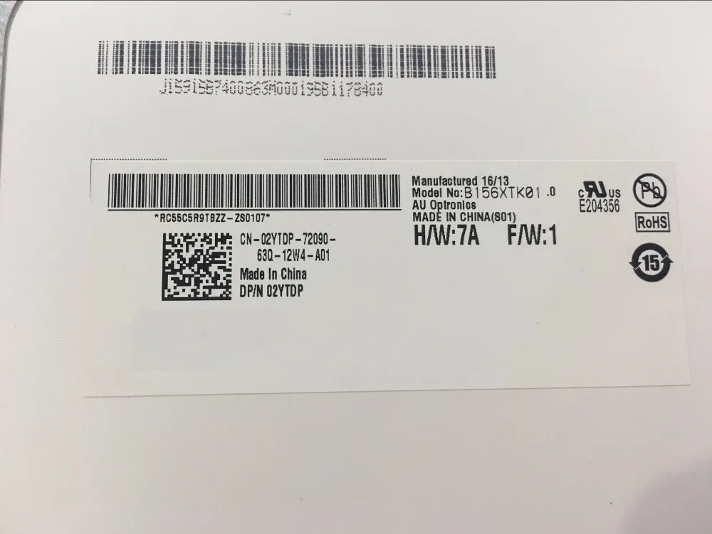 Светодиодный сенсорный ЖК экран 15 6 дюйма для Dell Inspiron 5555 5558 5559 B156XTK01.0 D/PN 0WWJY1 WWJY1