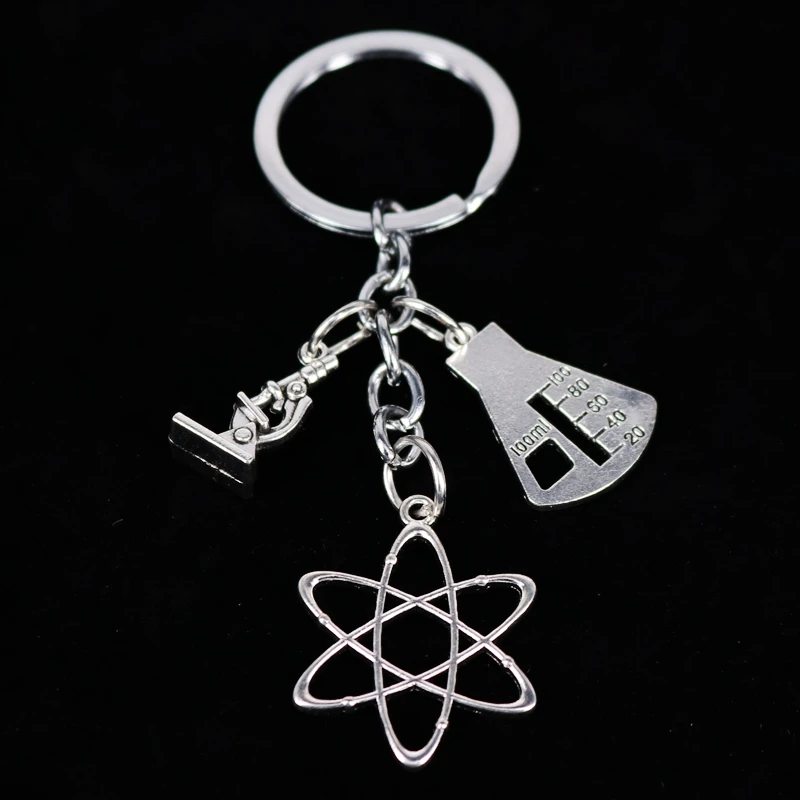 1 шт. Apple талисманы слова микроскоп биологический уникальный брелки для ключей