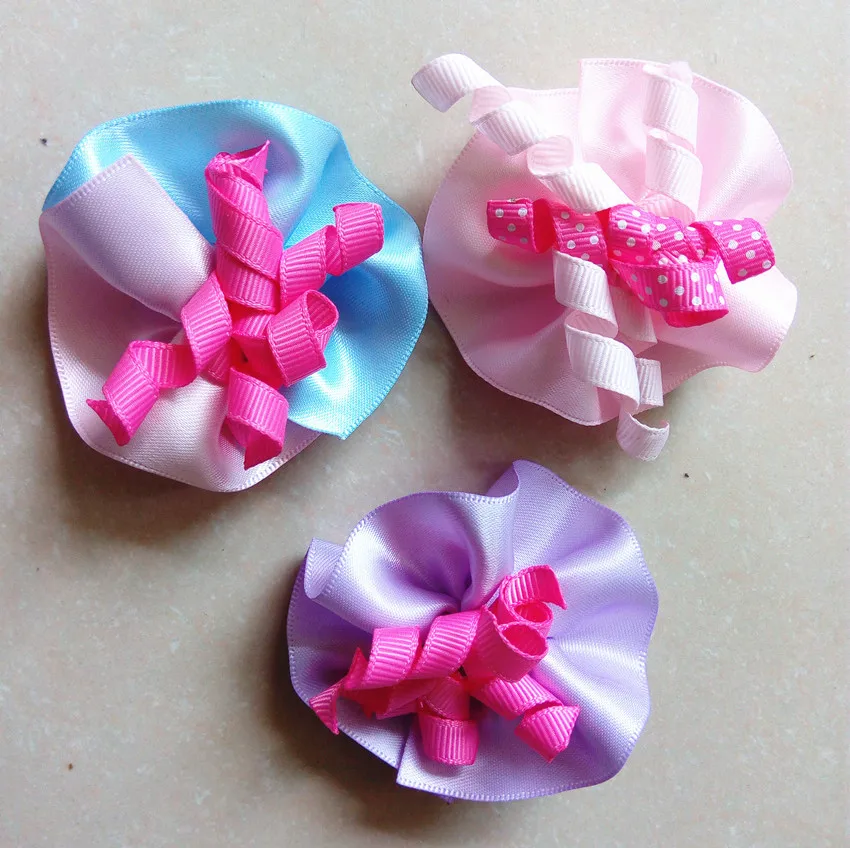 

Girls flower hair clip baby hair clip retail 3 pcs/lot