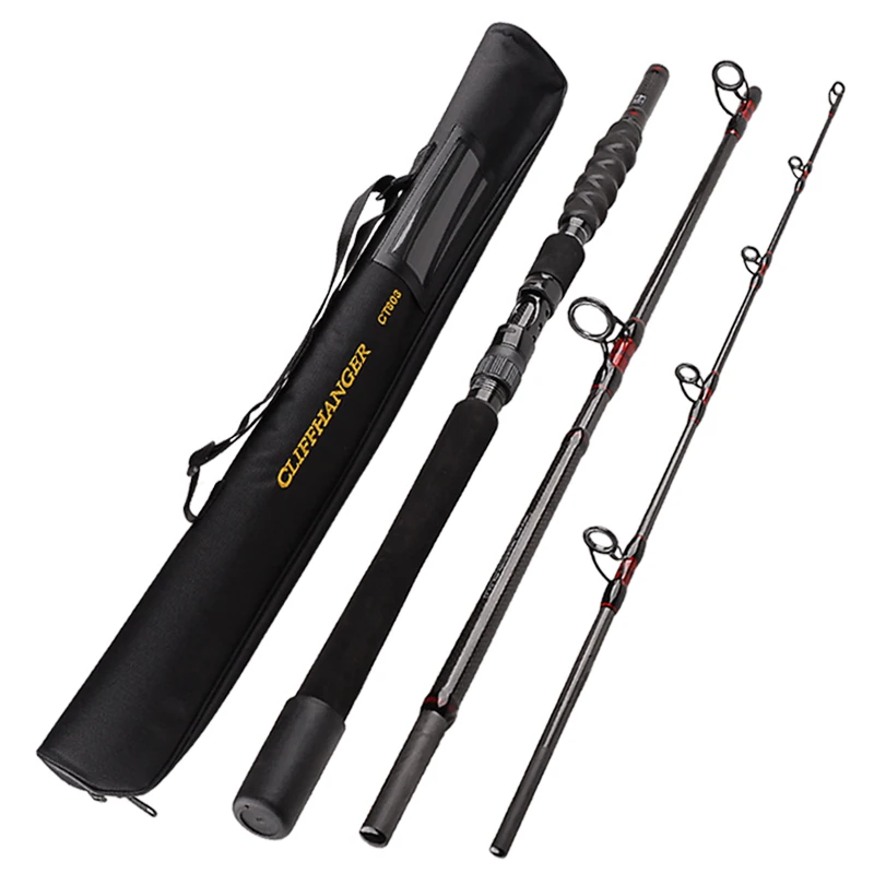 Smart Boat Fishing Rod Heavy Power 1.8m 2.1m 2.4m 3 Section Carbon Spinning Fishing Pole Lure Weight 70-250g Canne A Peche