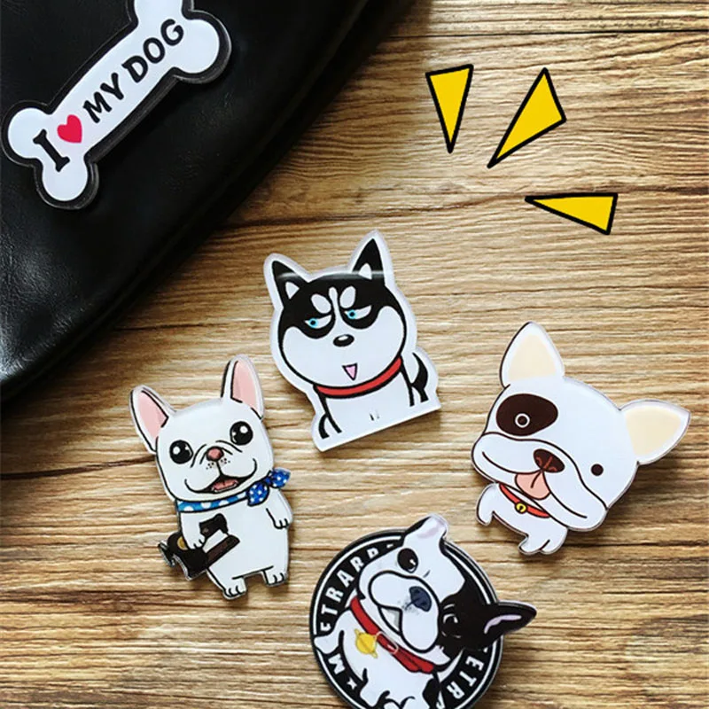 Брошь Булавки Броши для Женщин Акриловые Бульдоги Хаски Оптовая Мода Шарм Костюм
