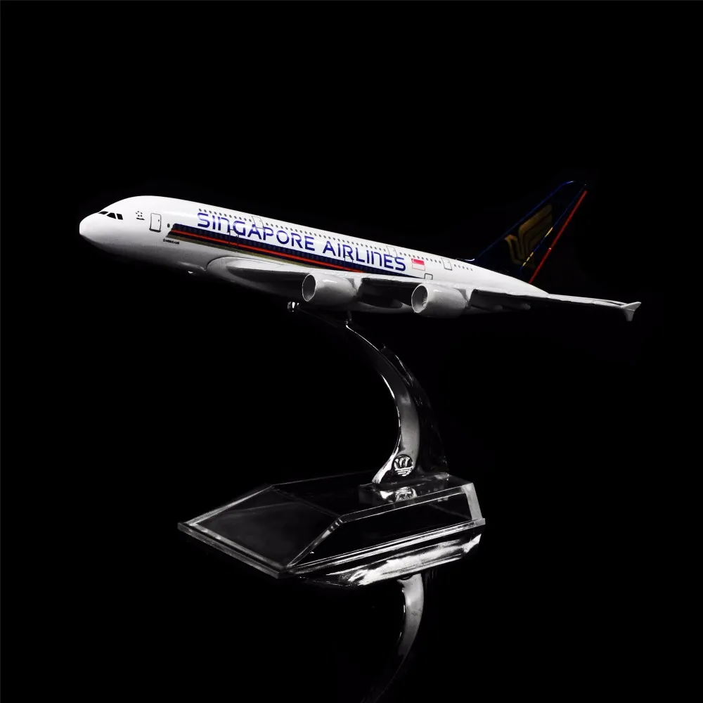 1: 400 16 см Singapore Airlines A380 металлическая модель самолета украшение офиса игрушка идея