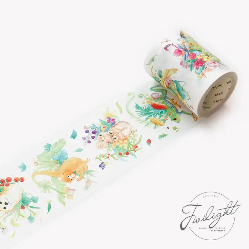 Милый ленивый кот Лес Животные васи лента японские Канцтовары Скрапбукинг