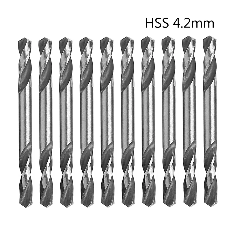 10 шт./компл. 3,0/3,2/3,5/4,0/4,2/4.55.0/5,2mm HSS с двумя концами спираль кручения буровые инструменты набор сверел