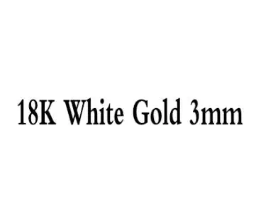 18K White gold 3mm Solid 18K AU7550 Белое золото роскошное 3 мм 4 мм DF цветное обручальное кольцо Муассанит полное развлечение бриллиантовое кольцо для женщин - Цвет камня: 18K White gold 3mm
