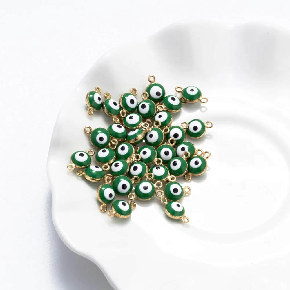 MEIBEADS 20 шт./лот бусины от сглаза двойные разъемы ювелирные изделия аксессуары