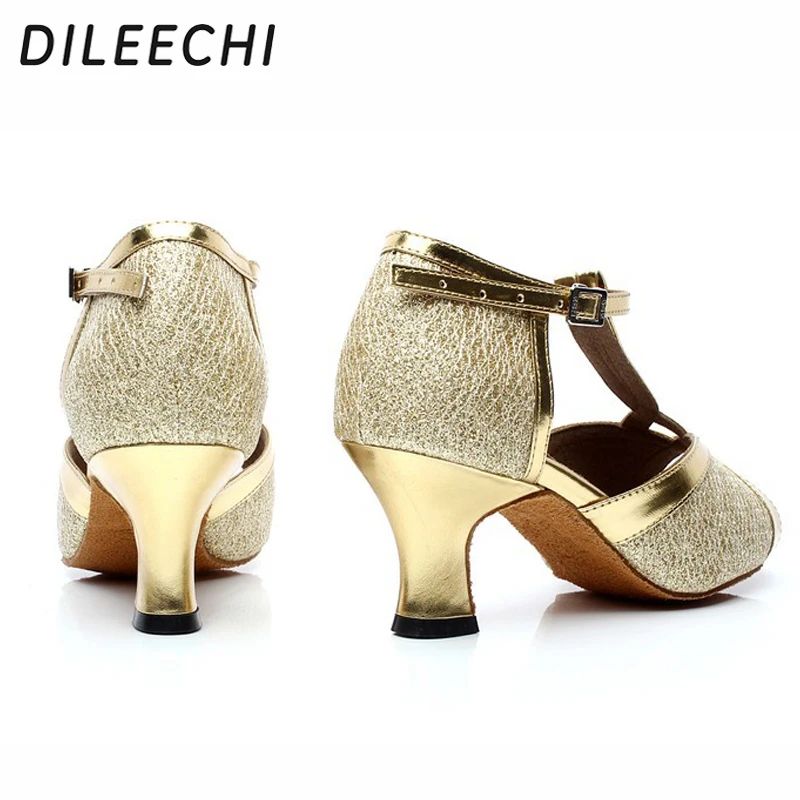 DILEECHI взрослые женские туфли для латиноамериканских танцев квадратные