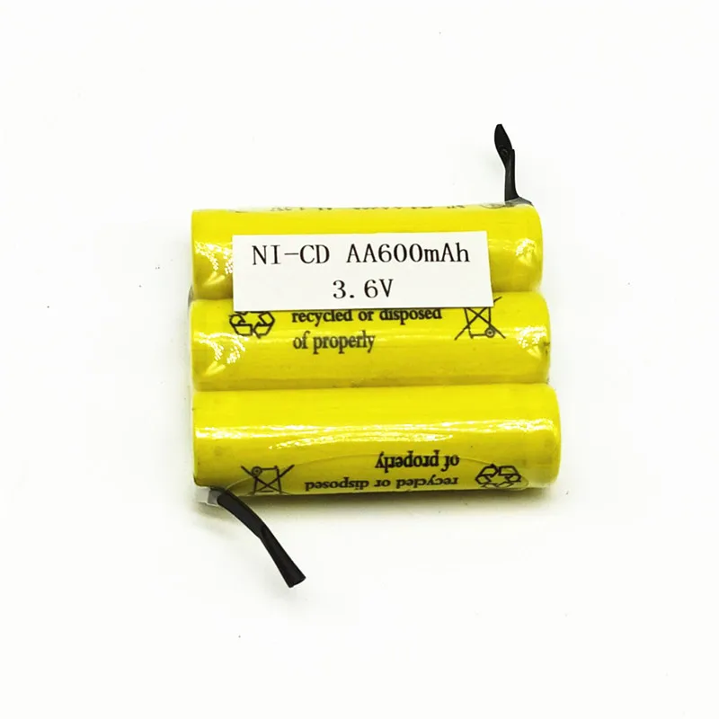 DIY 600MAH Ni-CD AA 1 2 V 4 3 6 8 2A перезаряжаемая батарея для бритвы игрушки будильник