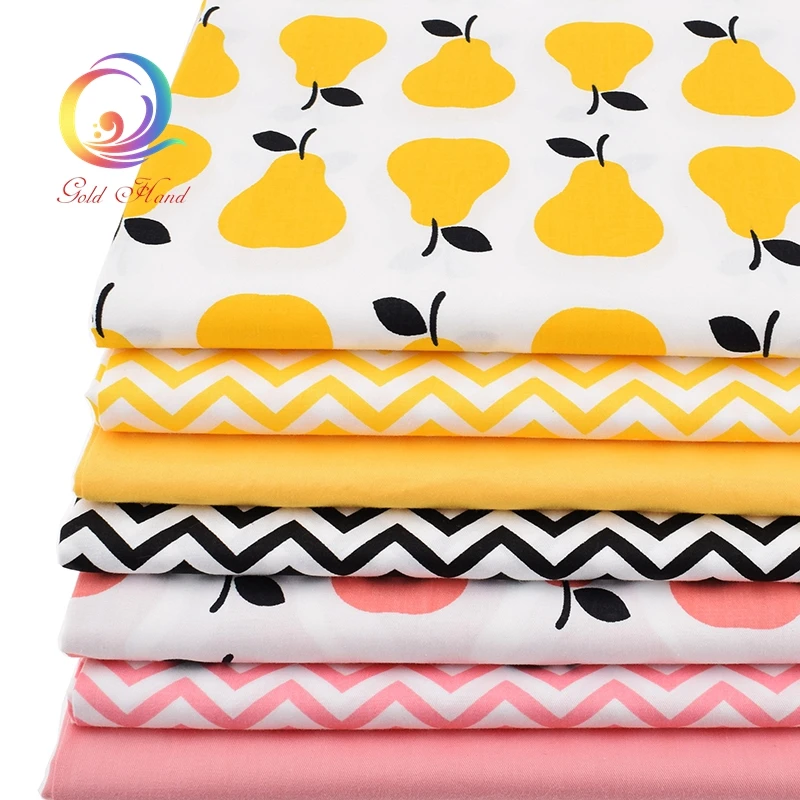 Haisen 7 шт. саржевая хлопчатобумажная ткань с принтом для самостоятельного шитья и