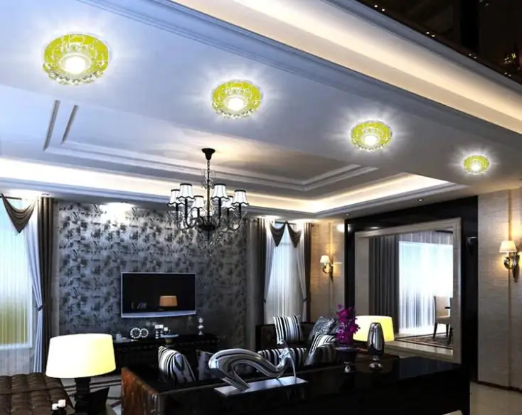 

Colorpai 3w led crystal light home chandeliers AC220-240V light fixtures led lamp for living room abajur lamparas de techo