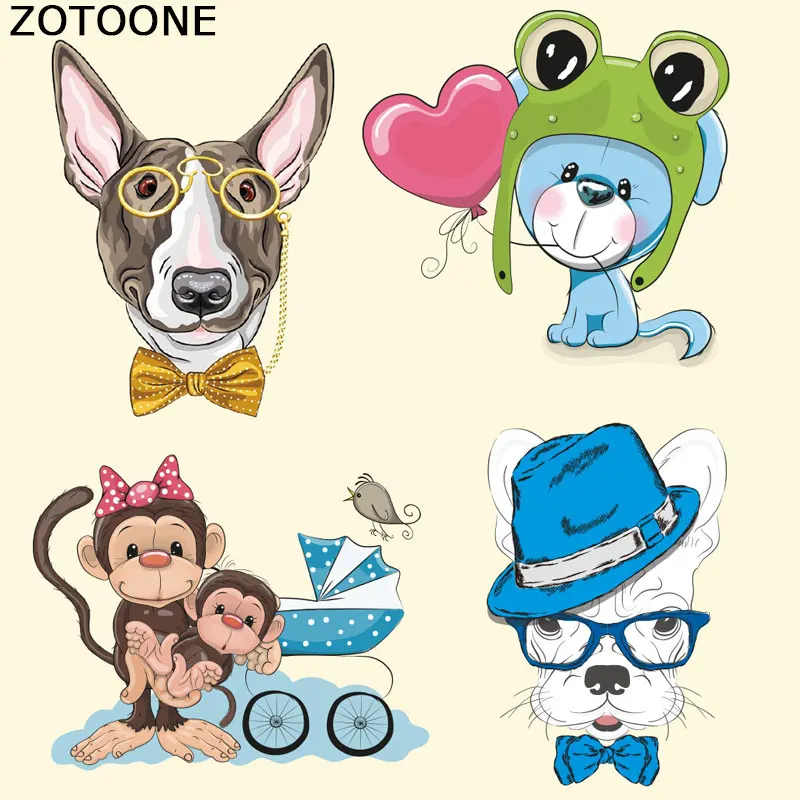 Нашивки ZOTOONE с милыми животными нашивки для глажки одежды теплопередающие