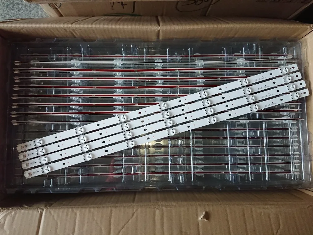 Новый 5 комплектов = 50 шт. 7LED 3В 610 мм Светодиодная подсветка полоса для Vizio E60U D3