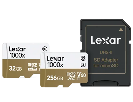 Lexar 1000x Micro SD, 10, 32 ГБ, 64 ГБ, 256 ГБ, micro SDHC, карта памяти tf, карта UHS, Дрон