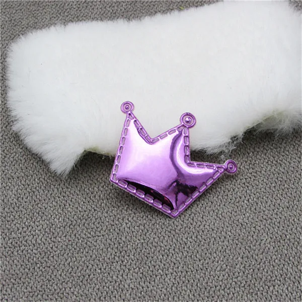 Crown purple 81 шт./лот мульти дизайн корона/звезда фетр пентаграмма из искусственной кожи мягкая Аппликация DIY ремесло день рождения торт карты - Цвет: Crown purple