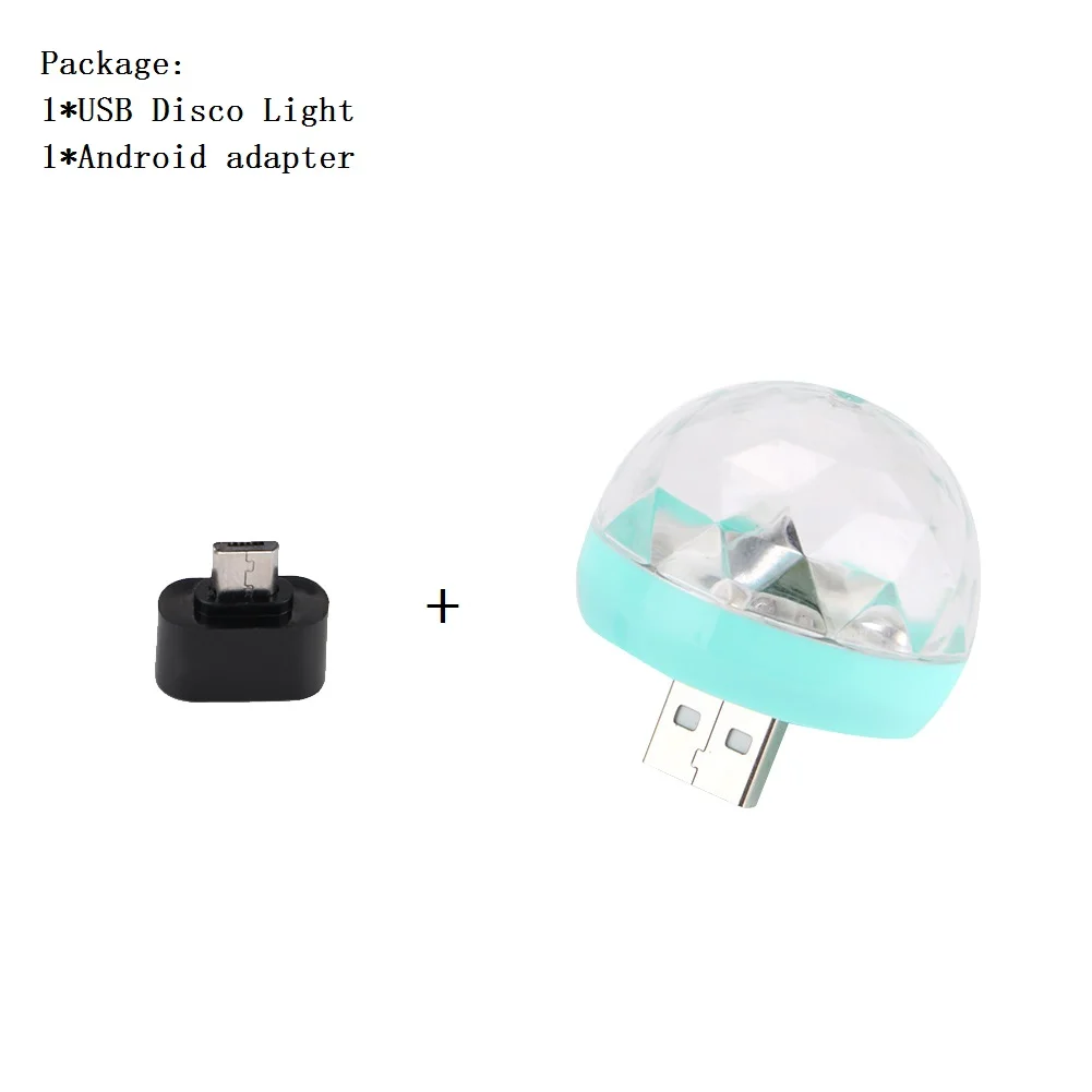 With Android Adapter Sanyi мини USB светодиодный светильник для дискотеки портативный хрустальный магический шар домашние вечерние украшения для караоке красочный сценический светодиодный вечерние светильник s - Цвет: With Android Adapter