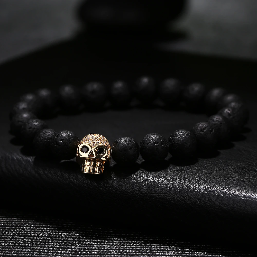 Лидер продаж 2020 брендовый модный браслет с подвесками микрозакрепка CZ Череп