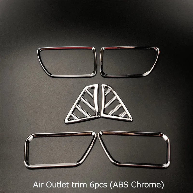 Air outlet frame6pc Автомобильный Стайлинг центральная консоль вентиляционное отверстие внутренняя дверная ручка отделка ящика для перчаток наклейка чехол для KIA K2 Rio 3 2011- авто аксессуары - Название цвета: Air outlet frame6pc