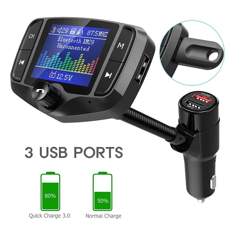 Nulaxy комплект автомобильного зарядного устройства Bluetooth fm передатчик модулятор