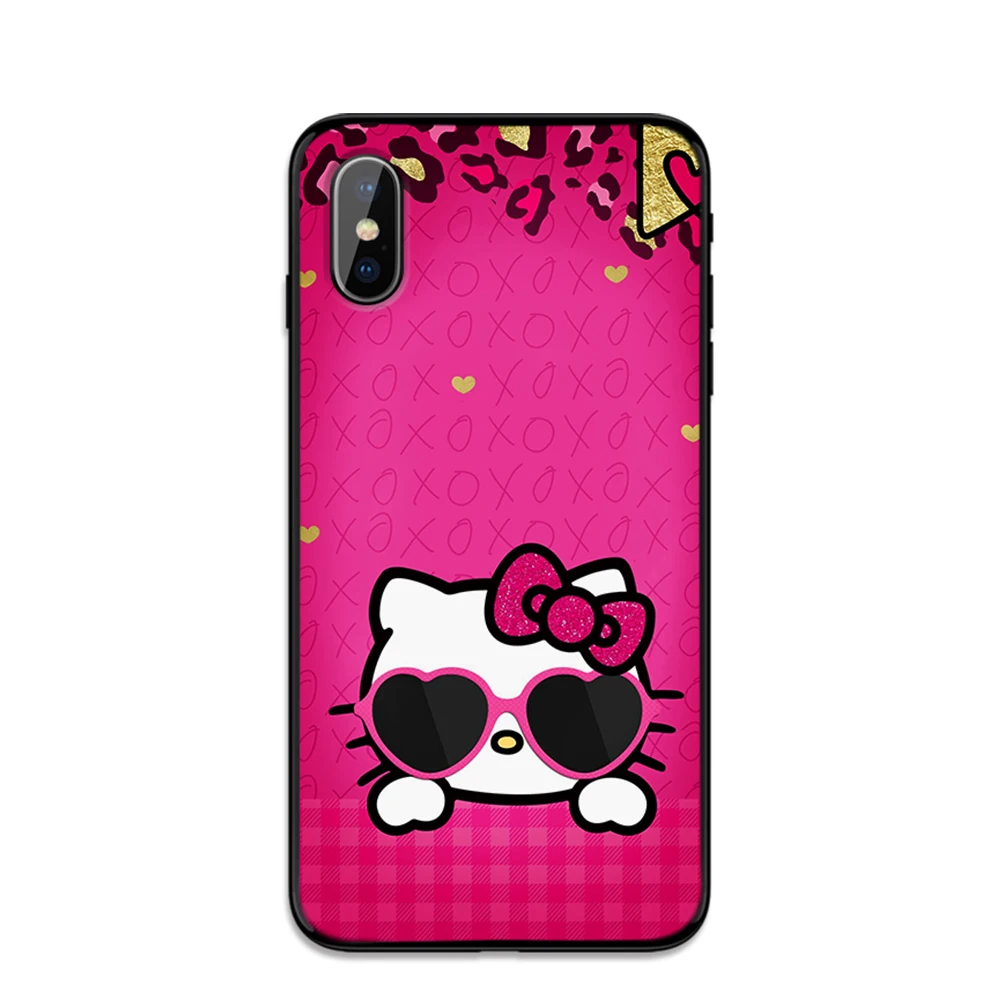 Hello cat Мягкий ТПУ чехол для Apple iPhone 6 6S 7 8 Plus 5 5S SE X XS MAX XR силиконовые чехлы | Мобильные