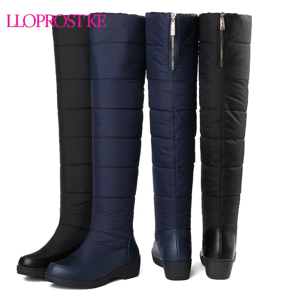 Lloprost ke 2020 New keep Warm Snow Boots For Women Platform Shoes Thigh High Zip Thick Fur Over The Knee EUR Size | Обувь