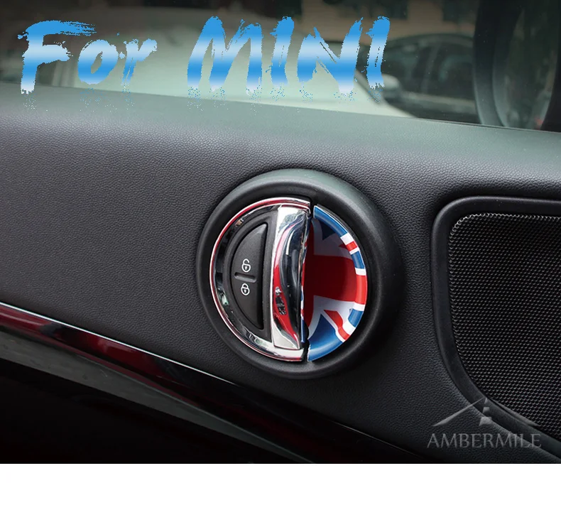 AMBERMILE 2 шт. ABS для Mini Cooper F55 Clubman F54 F56 JCW F57 Countryman F60 аксессуары Mini Cooper наклейка Дверная ручка Крышка