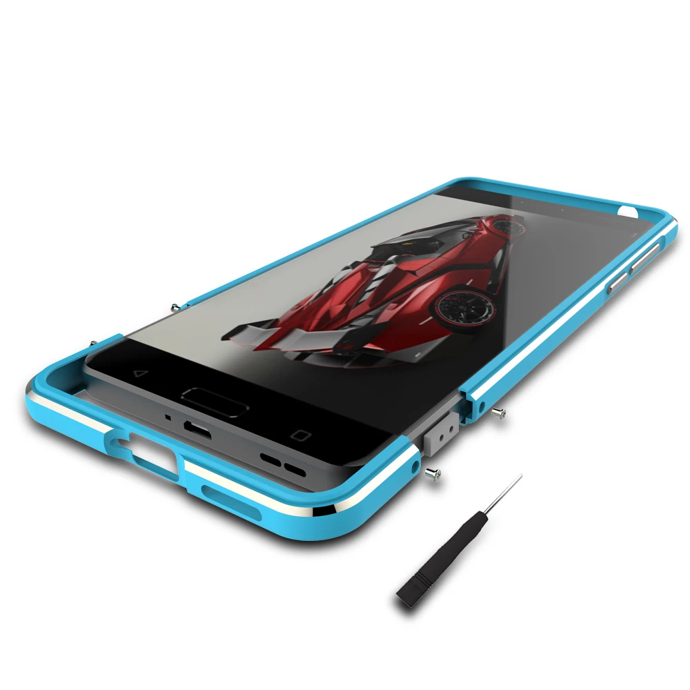 

Luxury Deluxe Ultra Thin Shock-Proof Protective Case aluminum Bumper for Nokia 6 TA-1000 TA-1003 + 2 Film (1 Front +1 Rear)