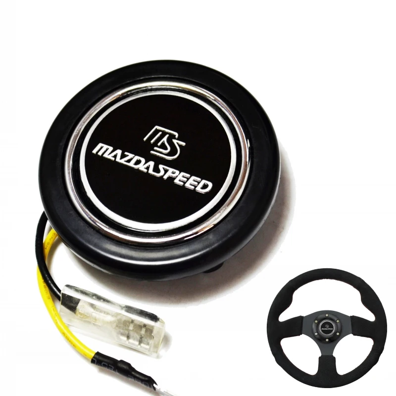 Алюминиевая эмблема ABS руля Рога Кнопка для Mazda mazdaspeed|buttons buttons|button wheelbutton horn |