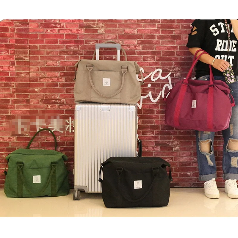 

RUPUTIN Travel Abroad Boarding Bag Large Capacity Hand Luggage Shoulder Bag Storage Clothes Bag Trolley Case Oxford Travel Bag