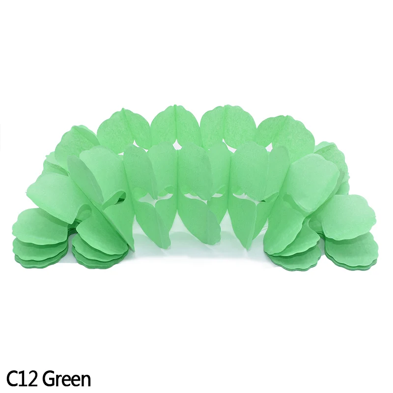 C12 Green 3,6 м многоцветная четырехлистная бумага в виде клевера баннер для DIY Свадебные праздничные вечерние гирлянды товары для дома подвесные флаги украшения 7z - Цвет: C12 Green