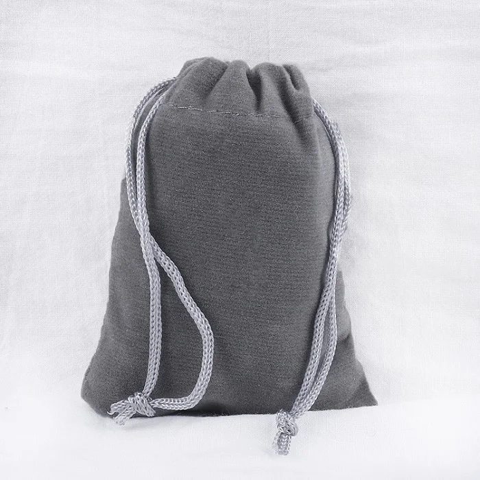 Gray 10 шт., 5x7 см/7x9 см/9x12 см/10x15 см, разноцветные бархатные пакеты, упаковка с завязкой, подарочные пакеты и пакеты, упаковка для ювелирных изделий - Цвет: Gray