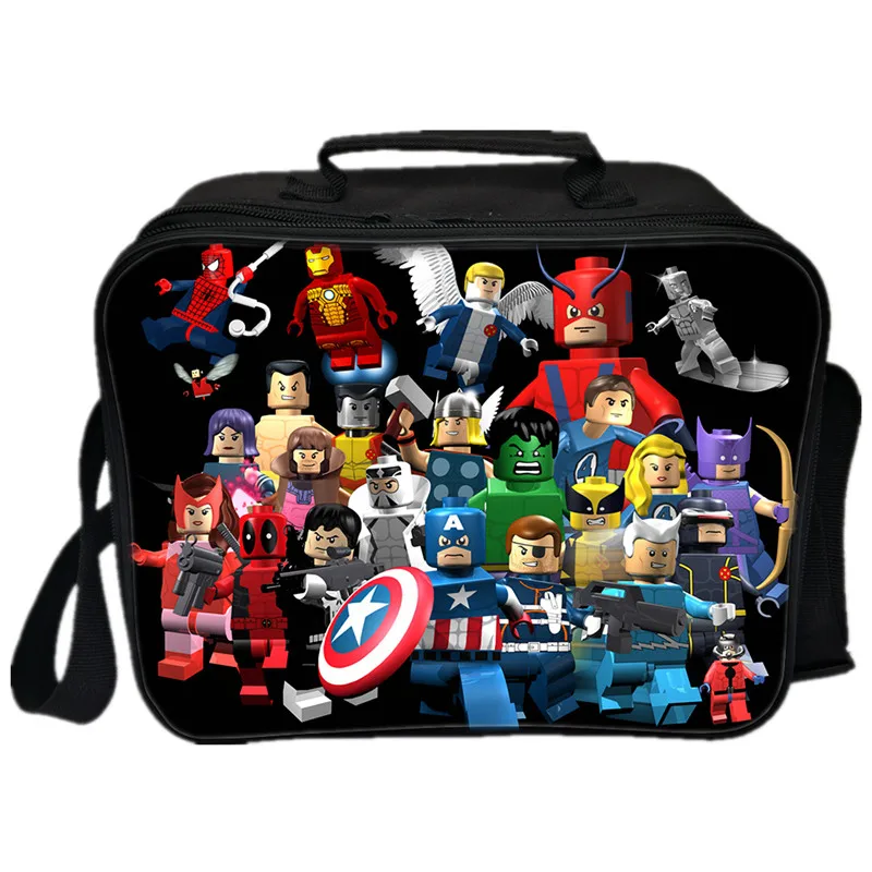 2019 3D сумка для пикника Lego фильм сумки ланча мультфильм Ninjago бетмен И Дедпул