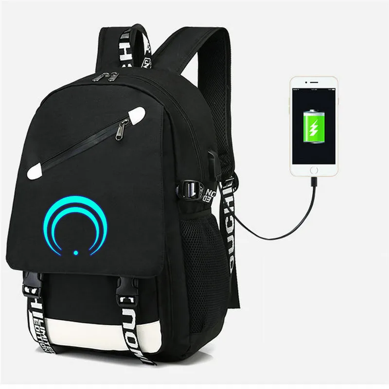 Sword Art Online SAO kirigaya kazuto рюкзак USB Сумка дорожная школьная сумка для студентов модная